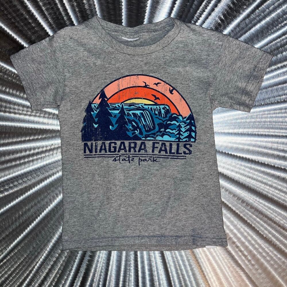 Niagara Falls State Park Gray Kids T-shirt - Size: XS (4/5)